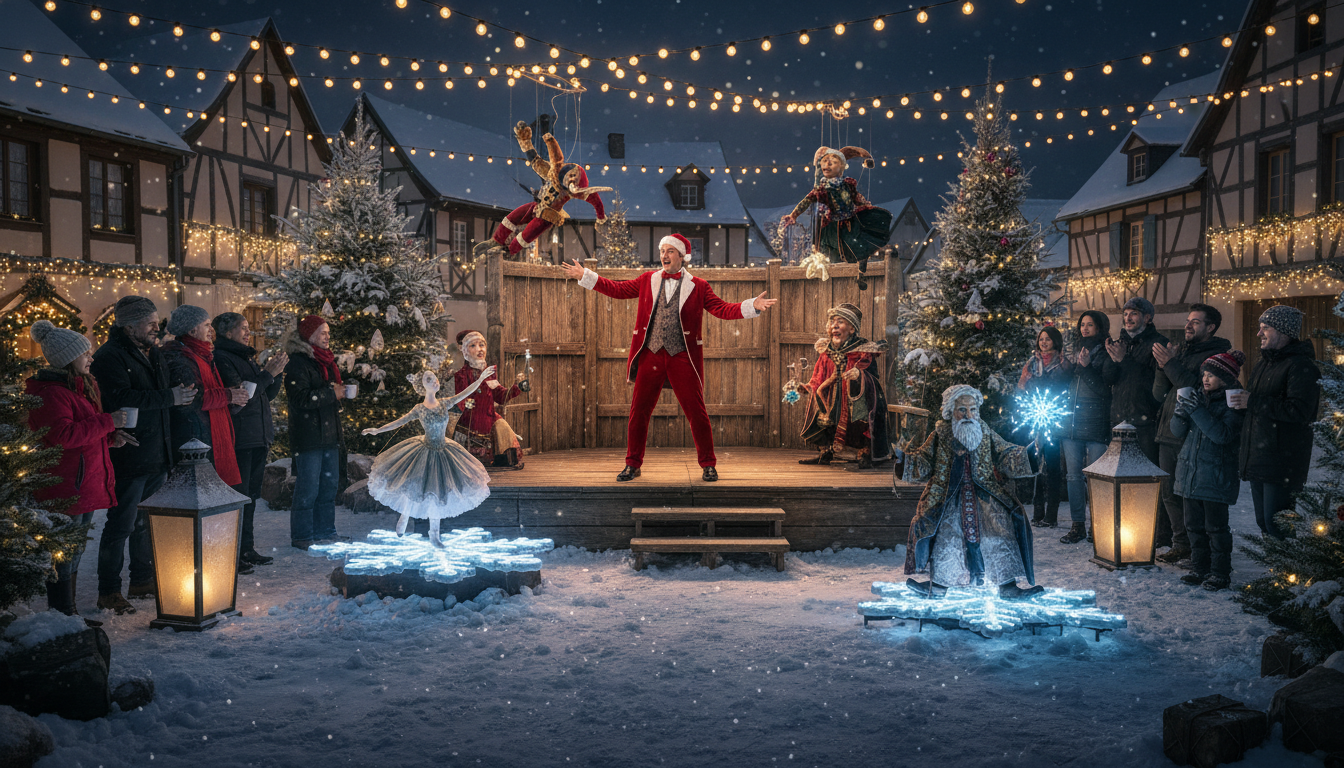 découvrez la magie de noël à étrepigney avec un spectacle comique unique mêlant humour et marionnettes enchantées pour toute la famille.