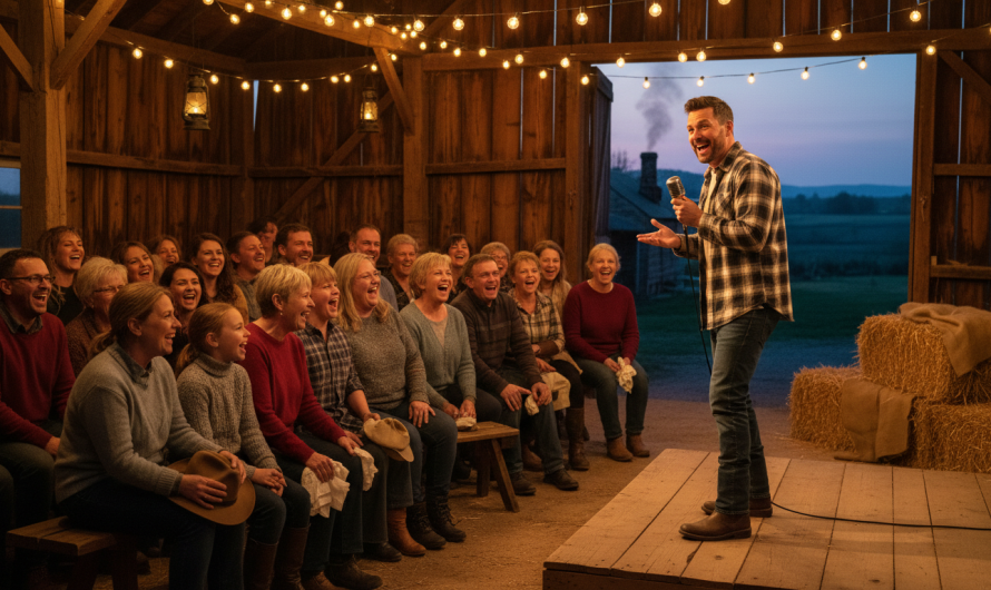 « Ici, c’est Plus belle la vie » : quand convivialité et proximité font le succès des spectacles d’humour en milieu rural
