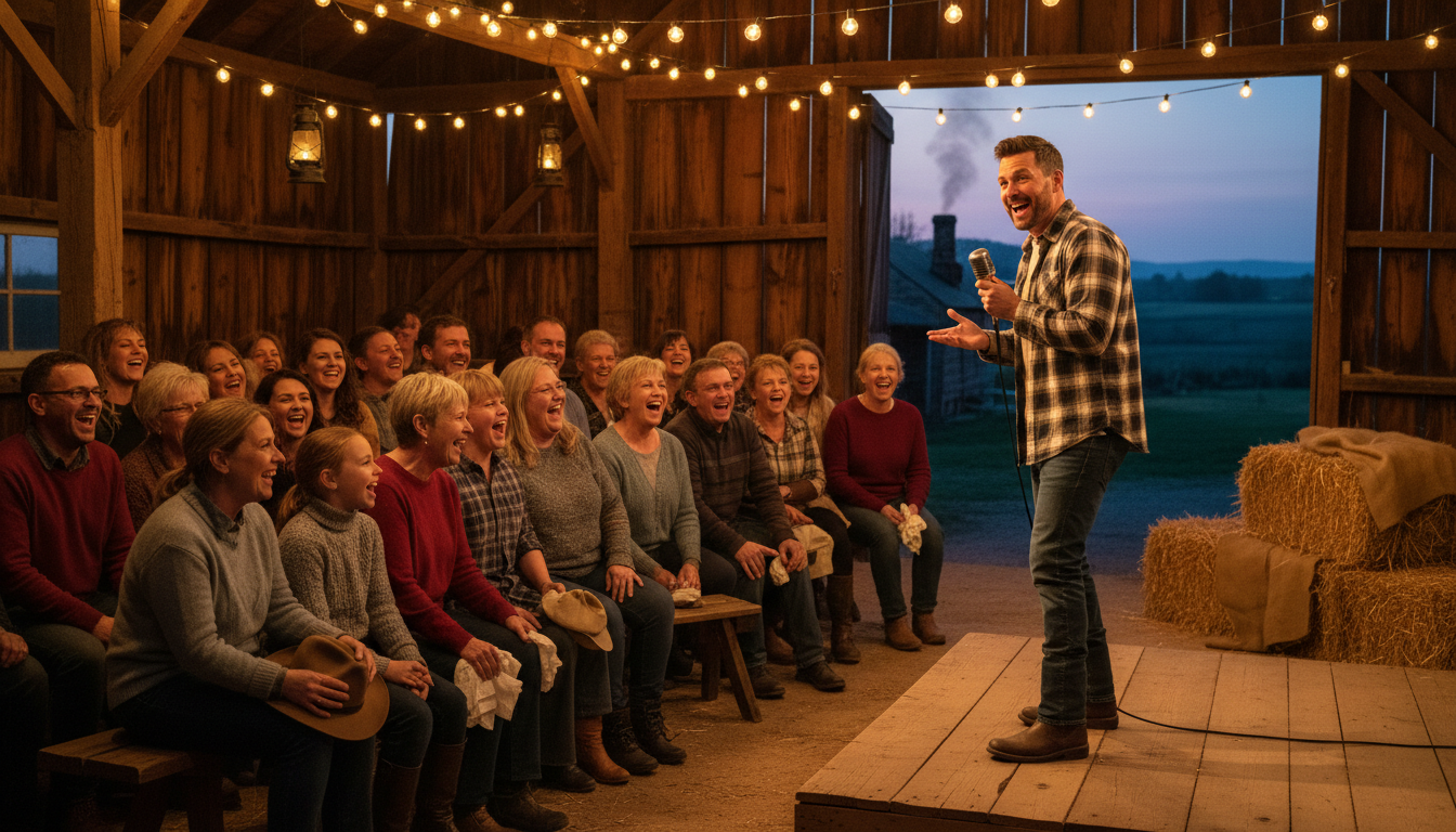 découvrez comment la convivialité et la proximité favorisent le succès des spectacles d’humour en milieu rural dans « ici, c’est plus belle la vie ».
