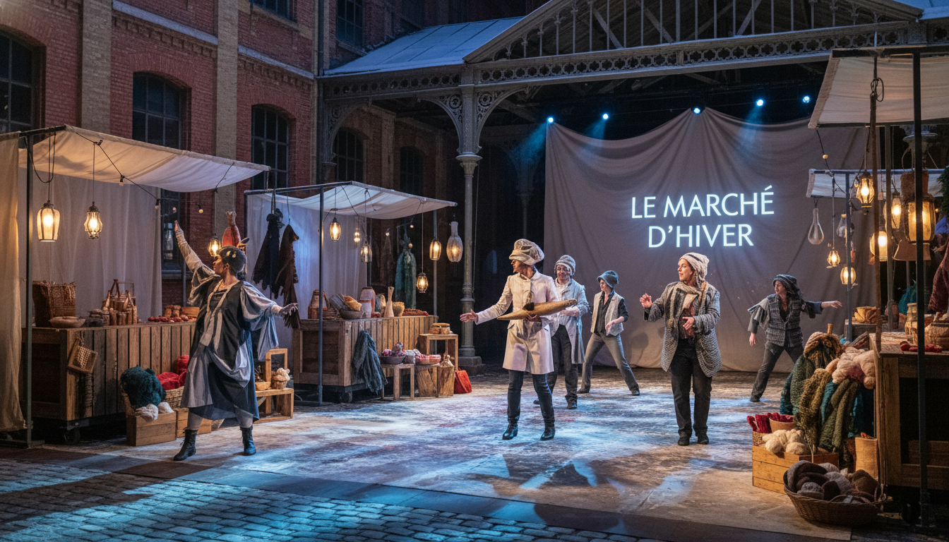 découvrez le marché d'hiver à villerupt, une scène innovante dédiée au théâtre contemporain, offrant des spectacles audacieux et captivants pour tous les passionnés d'art dramatique.