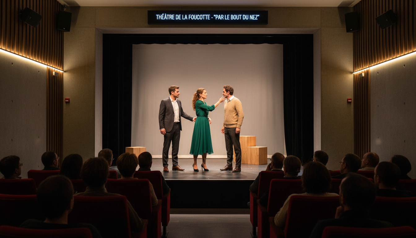 découvrez 'par le bout du nez', une pièce de théâtre contemporain captivante présentée au théâtre de la foucotte à nancy. plongez dans une expérience artistique unique mêlant émotion et modernité.