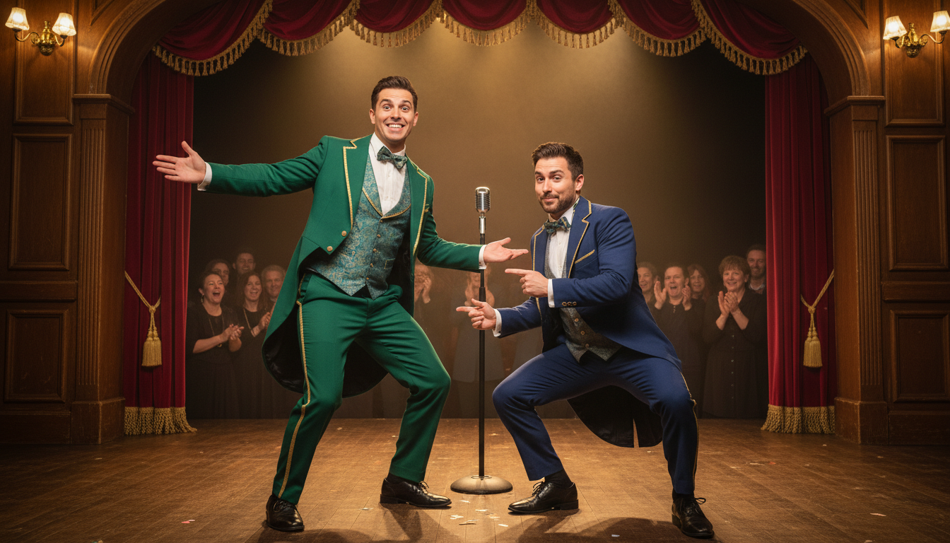 découvrez les apollons en spectacle, un duo comique plein d'énergie, à jarzé le samedi 17 janvier. une soirée drôle et conviviale à ne pas manquer !