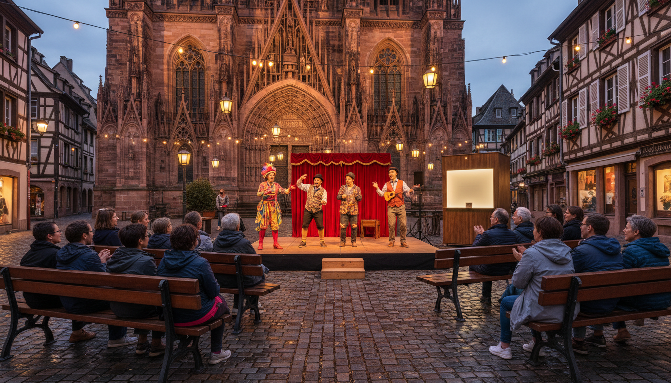 découvrez les parapluies de strasbourg, une comédie musicale improvisée unique à strasbourg. réservez vos billets dès maintenant et ne manquez pas nos prochaines dates pour une expérience inoubliable.