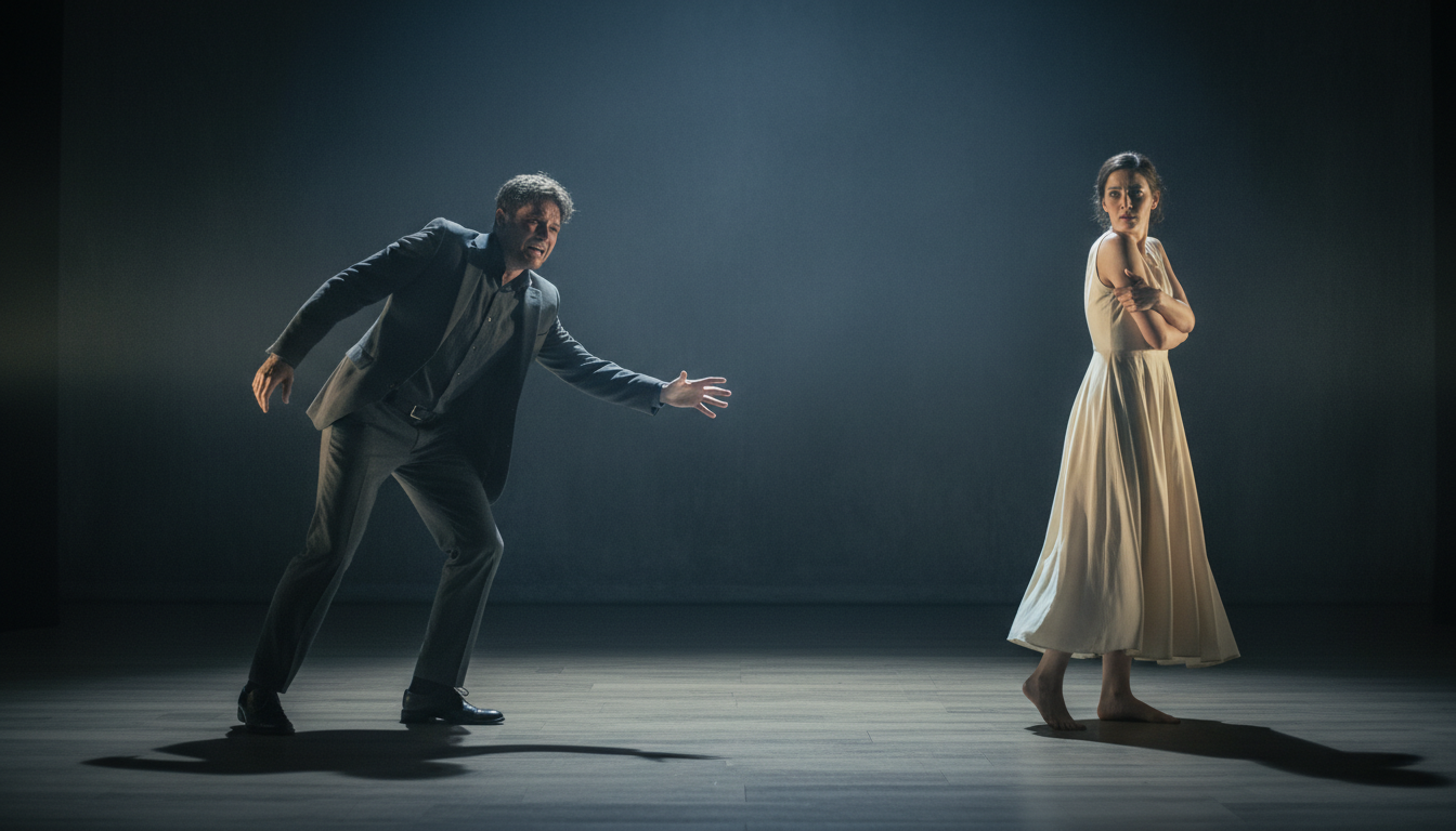 découvrez 'l’urgence d’un adieu jamais prononcé', une pièce de théâtre contemporain explorant les émotions intenses et les non-dits qui bouleversent les relations humaines.