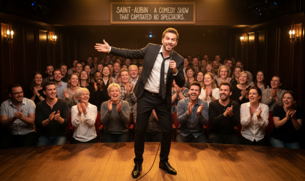 découvrez le spectacle d'humour à saint-aubin qui a captivé les 80 spectateurs présents, alliant rires et bonne humeur pour une soirée inoubliable.