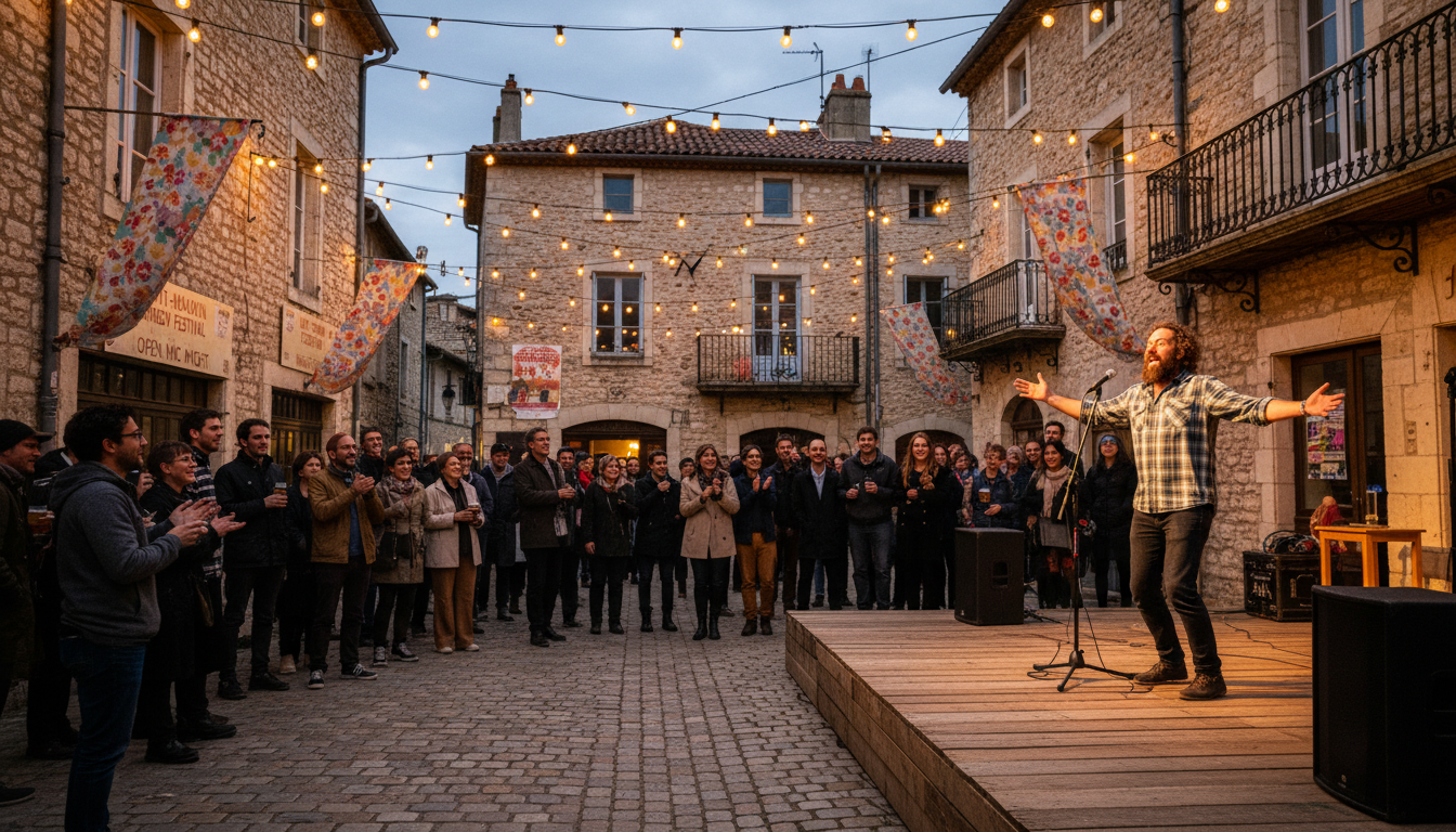 découvrez le premier festival d’humour itinérant de saint-maximin avec une scène ouverte le 28 février, un événement unique pour les passionnés d’humour et de spectacles vivants.