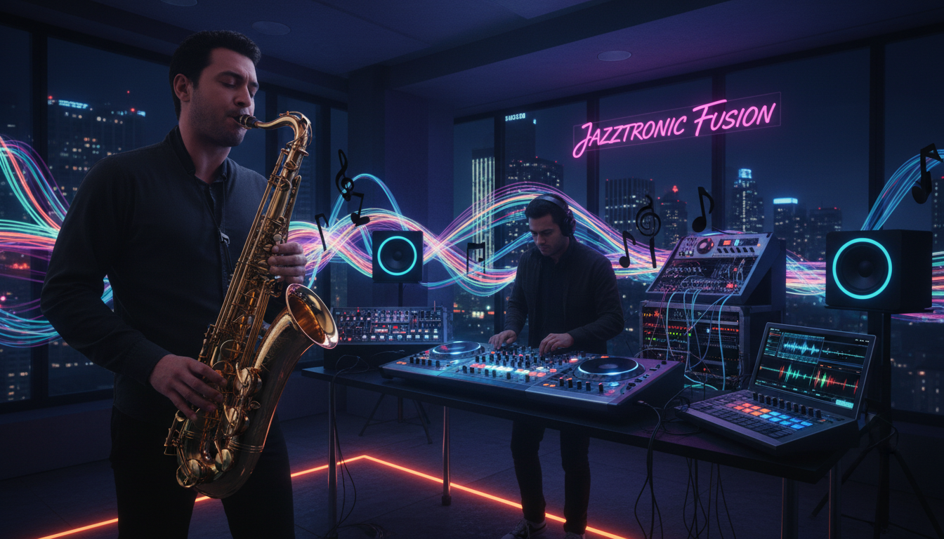 découvrez une fusion captivante entre jazz et musique électronique, où les sons se croisent pour créer une expérience musicale unique et envoûtante.