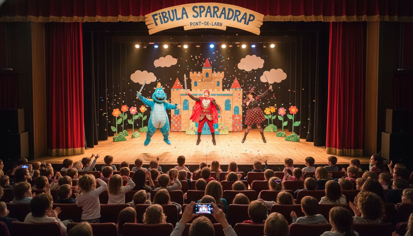 découvrez le spectacle pour enfants « fibula sparadrap » à pont-de-larn, un événement qui a conquis le public en faisant salle comble. une expérience magique à ne pas manquer !