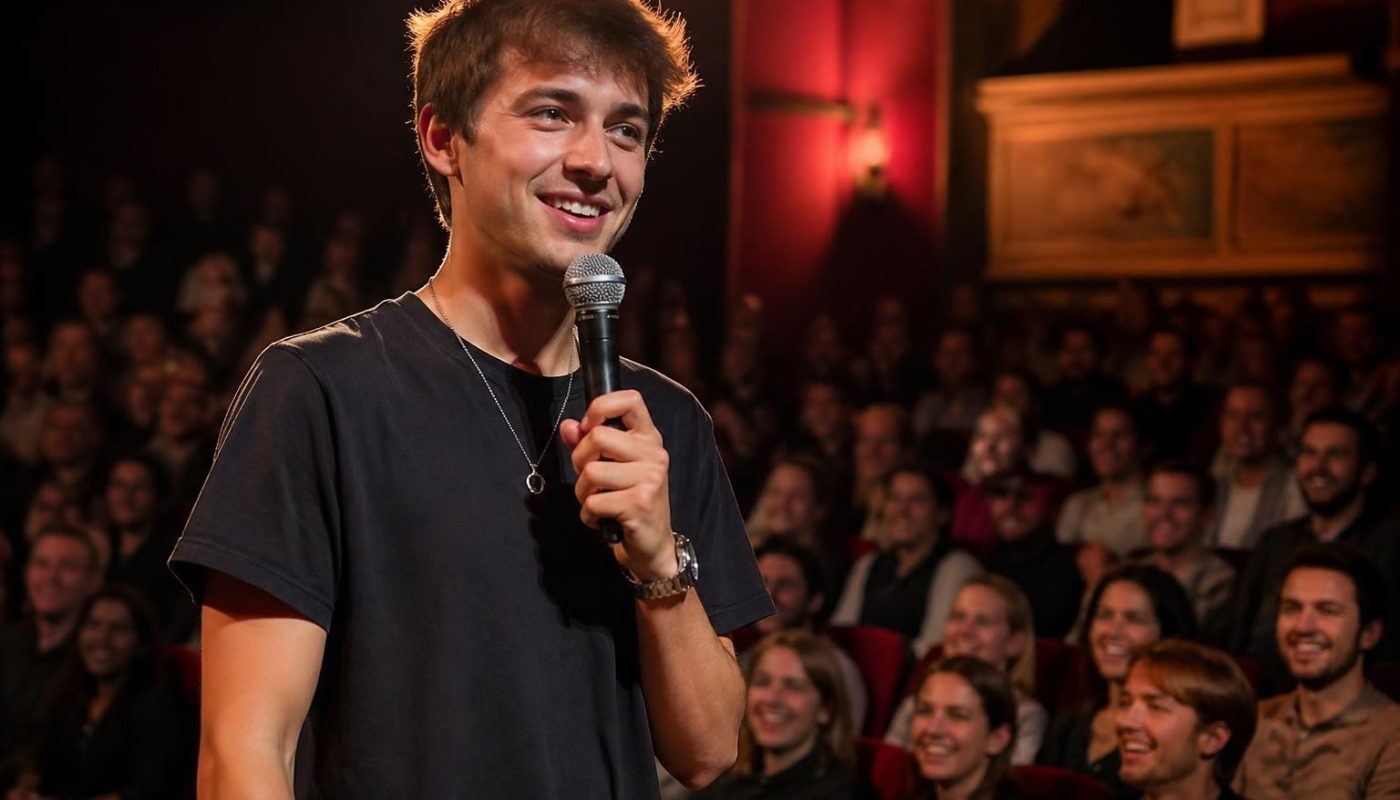 découvrez le spectacle de stand-up de tom boudet, 23 ans, qui allie authenticité et humour au mans pour une soirée pleine de rires et de sincérité.