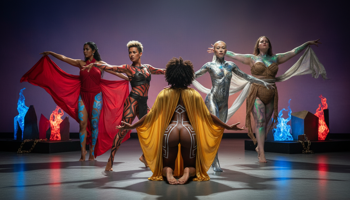 découvrez « les déesses de la fesse », un spectacle féministe audacieux et provocateur où cinq collectifs unissent leurs forces pour célébrer la puissance et la diversité féminine avec humour et engagement.