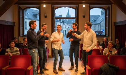 participez à une soirée de théâtre d’improvisation unique à montoir-de-bretagne avec la compagnie la poule. venez rire et vibrer au rythme des improvisations spontanées !