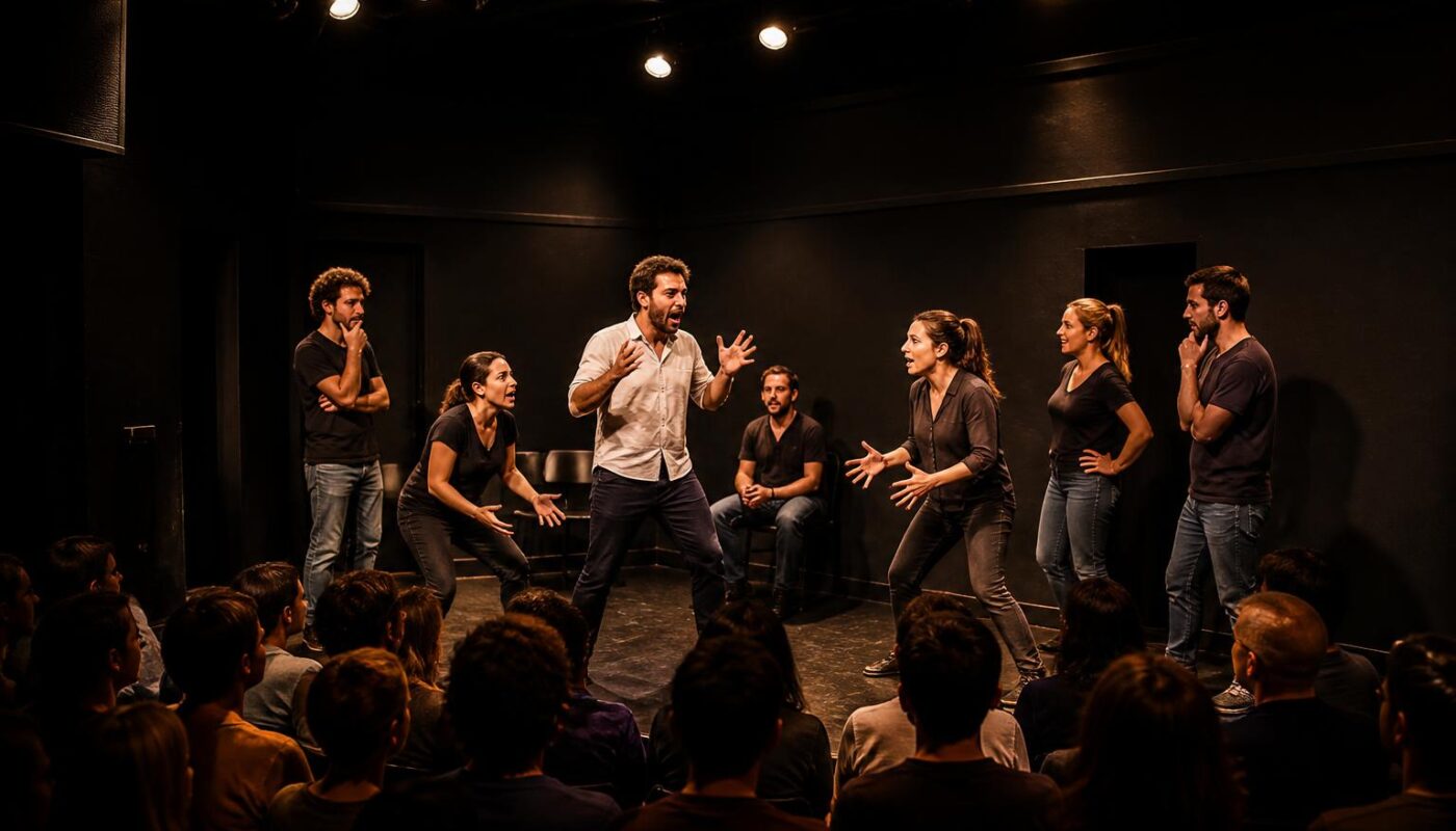 découvrez le frisson unique du théâtre d’improvisation, où l’absence de filet crée une magie spontanée et intense. un spectacle captivant à ne pas manquer pour une expérience théâtrale inoubliable.