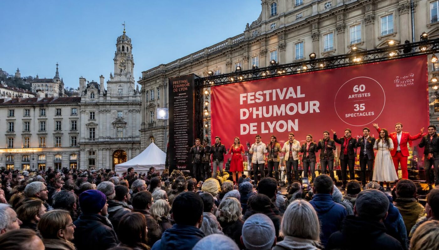 découvrez le festival drôlement bien à lyon en janvier : 60 artistes se réunissent pour 35 spectacles d'humour incontournables qui promettent rires et bonne humeur toute la ville.