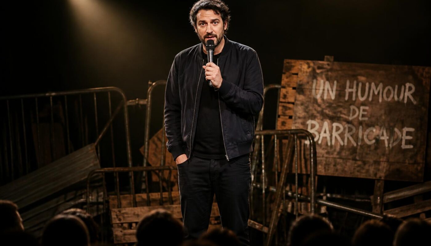 découvrez « un humour de barricade », le nouveau spectacle de fred abrachkoff qui repousse les limites du rire avec un humour engagé et provocateur.