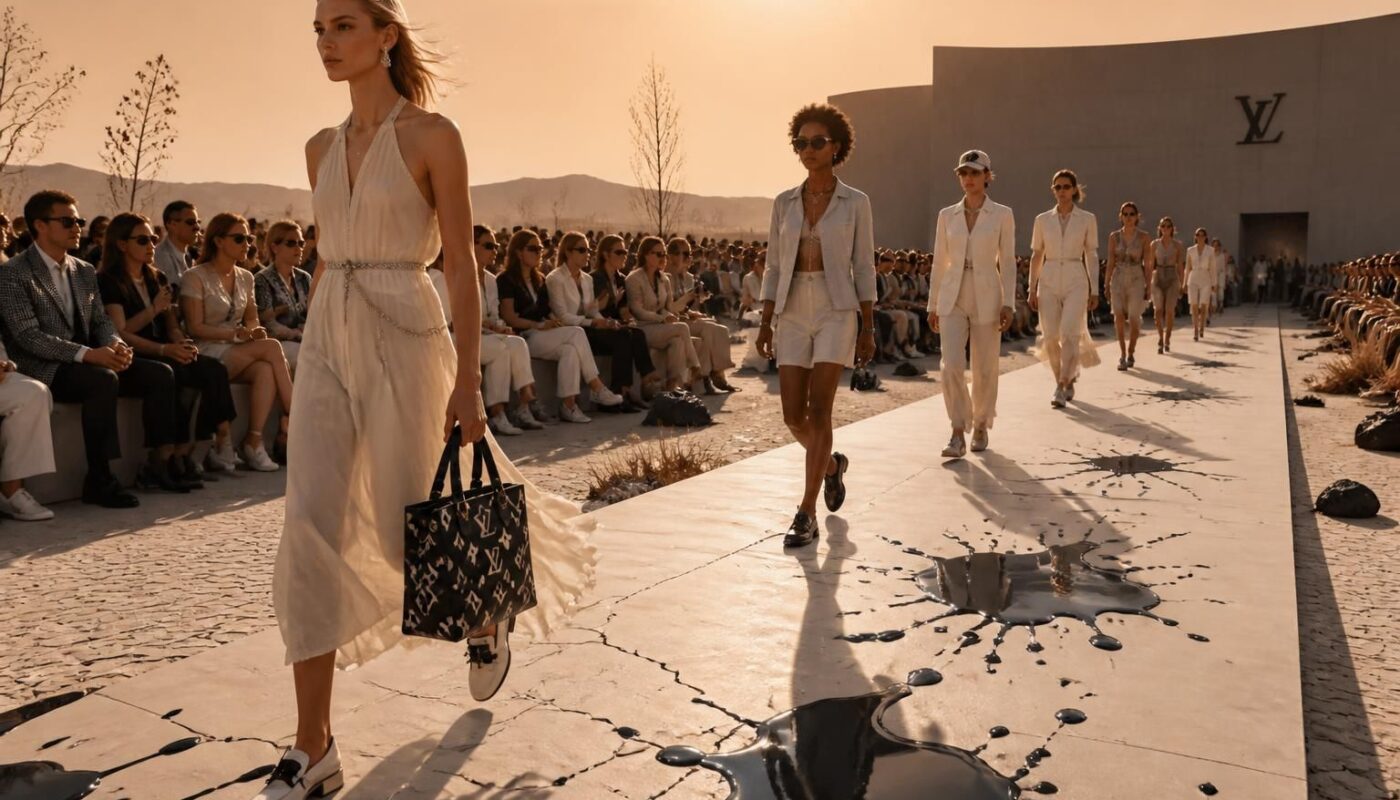découvrez comment lvmh justifie l'organisation de son défilé vuitton malgré la canicule, dans un contexte où beaucoup d'encre a coulé pour peu d'eau.