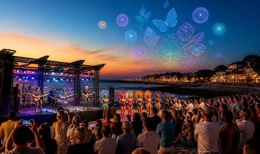 Cet été sur la côte de la Loire-Atlantique : musique, spectacles vivants et show de drones pour animer la commune
