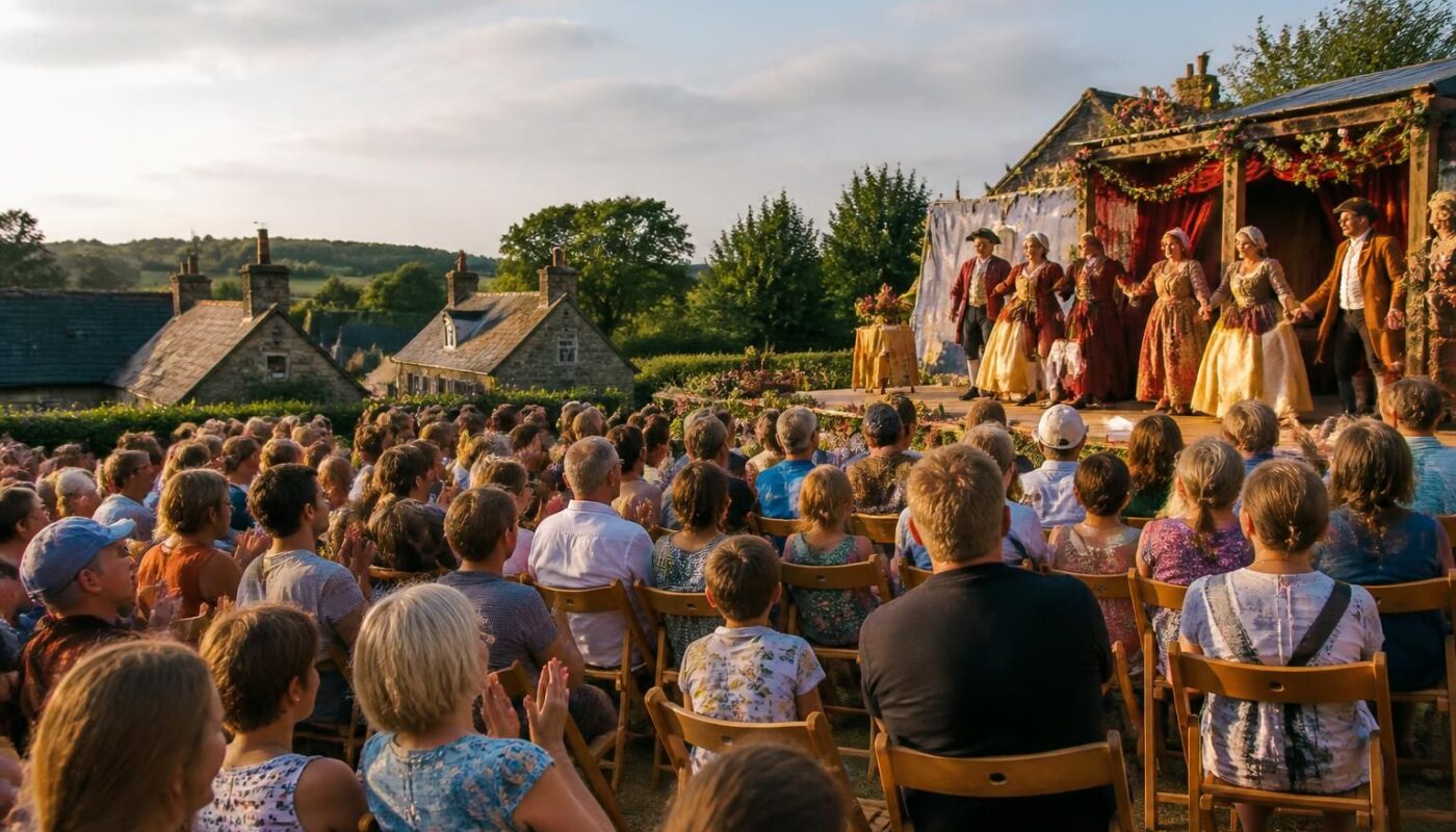 découvrez le lancement de la saison estivale de coëtcandec à locmaria-grand-champ, une célébration théâtrale pleine d’humour qui promet des moments de joie et de convivialité.