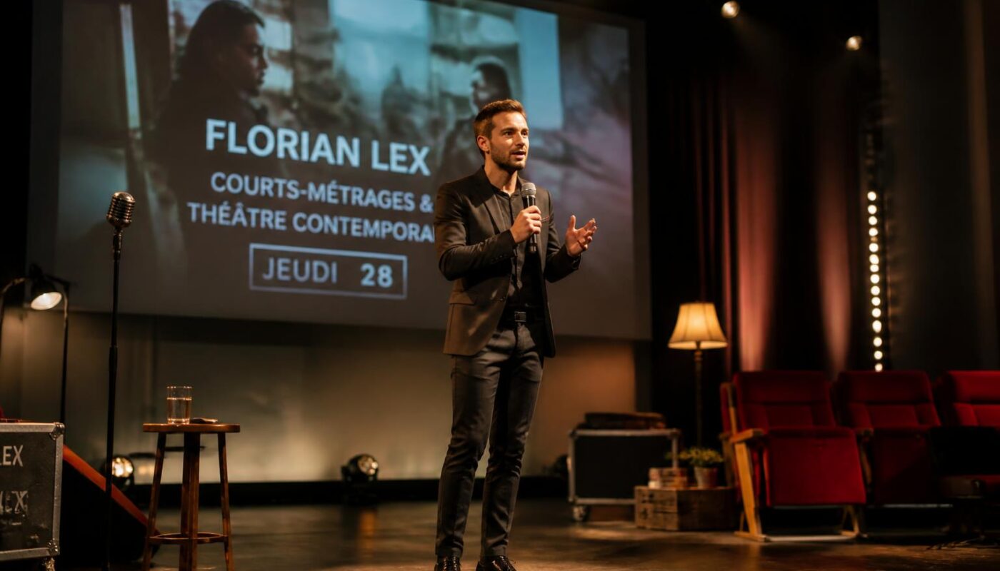 découvrez florian lex au palais des congrès et plongez dans l'univers des courts-métrages et du théâtre contemporain ce jeudi 28. un programme incontournable à ne pas manquer!