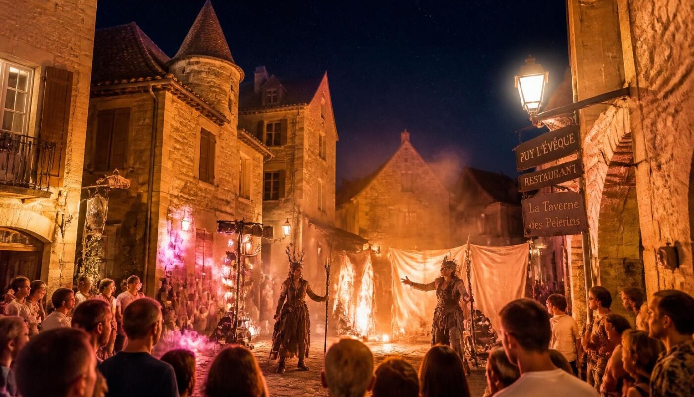 découvrez l'animation exceptionnelle de puy-l'évêque ce samedi avec la magie théâtrale envoûtante de la compagnie du phénix. une soirée culturelle à ne pas manquer !