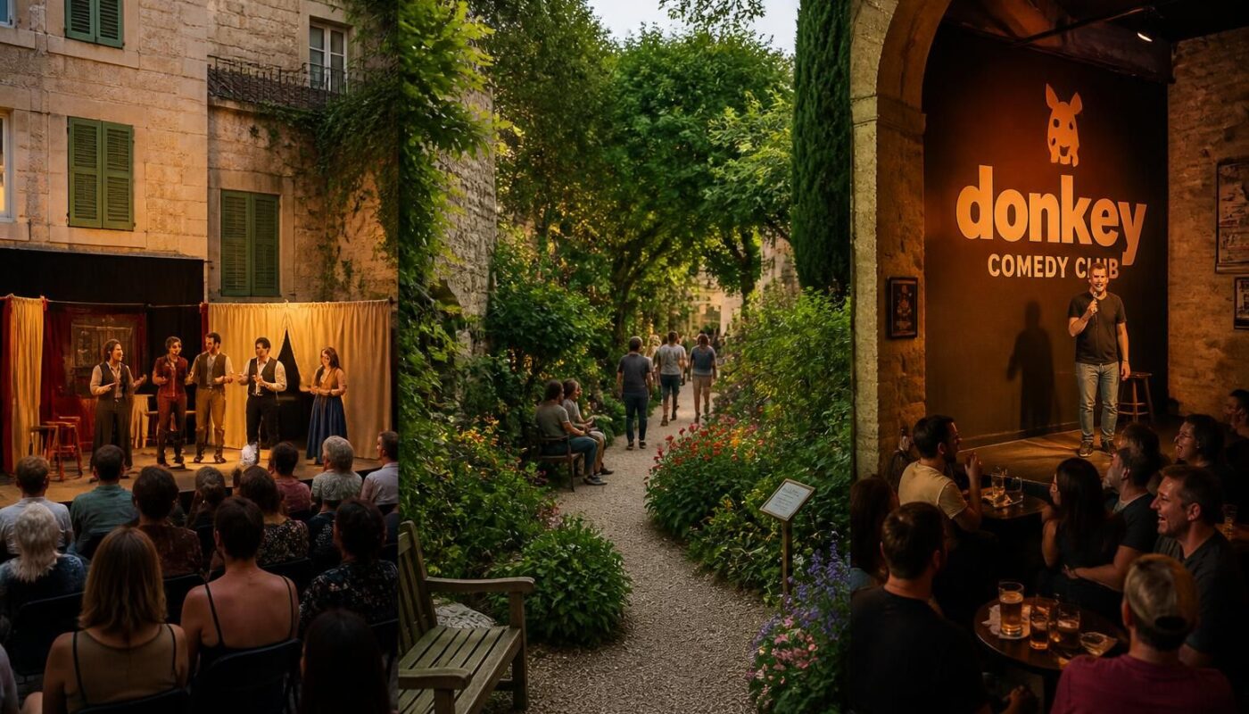 découvrez les meilleures sorties à montpellier le lundi 8 : théâtre amateur, visite du jardin secret et spectacles au donkey comedy club pour une soirée riche en divertissements.
